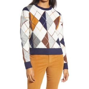Halogen x Atlantic-Pacific Argyle Sweater
